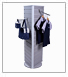 revolving three way slatwall retail display system